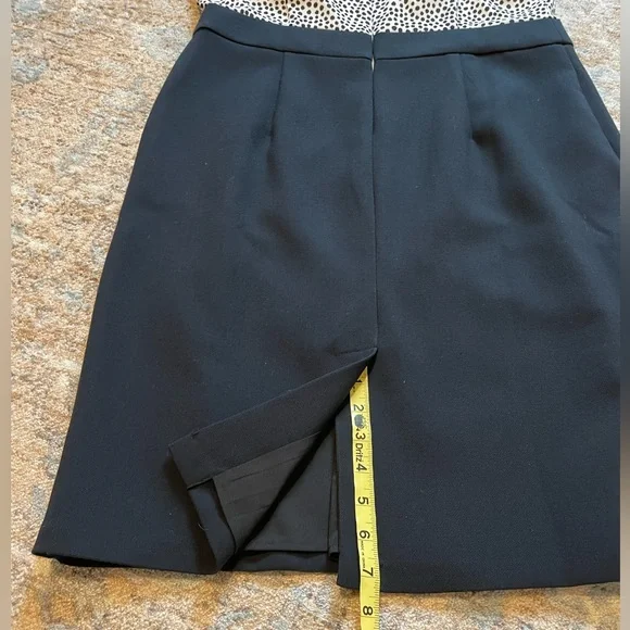 Talbots Black & White Polka Dot Dress Sz 12P - Picture 11 of 14